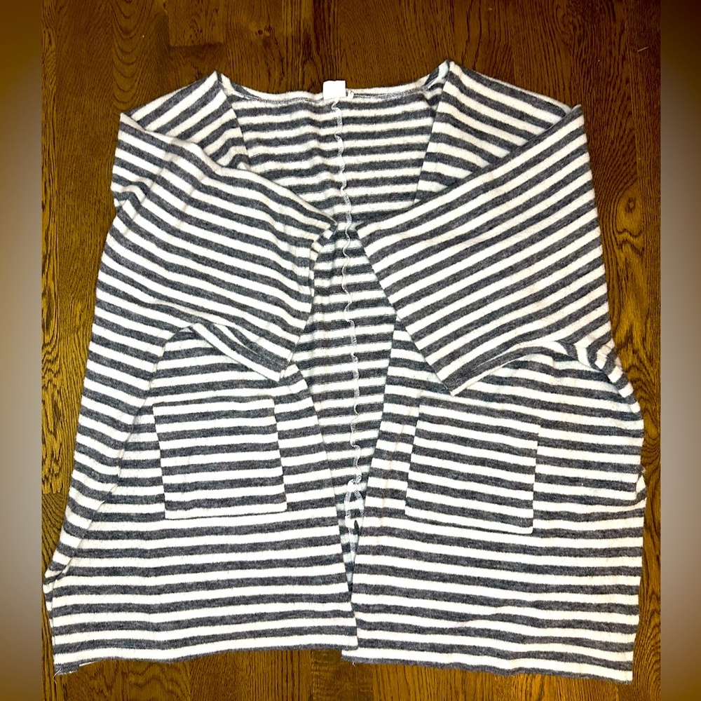 Simple Striped kimono style cardigan 3X VGUC